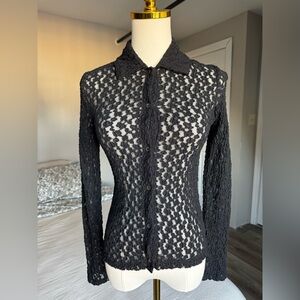 Vince | Floral Smocked Long Sleeve Button Up